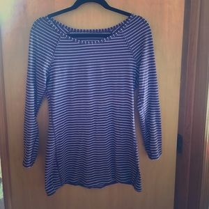 Lulu Lemon size 8 purple striped top